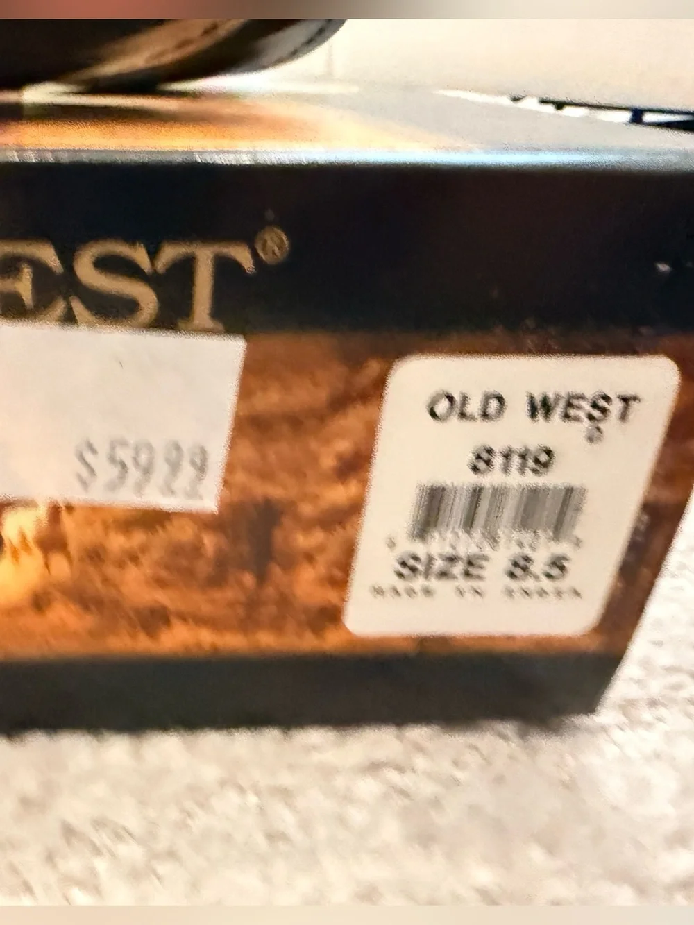 New! OLD WEST TODDLER GIRLS' WESTERN BOOTS - ROUND TOE - Size Toddler 8.5